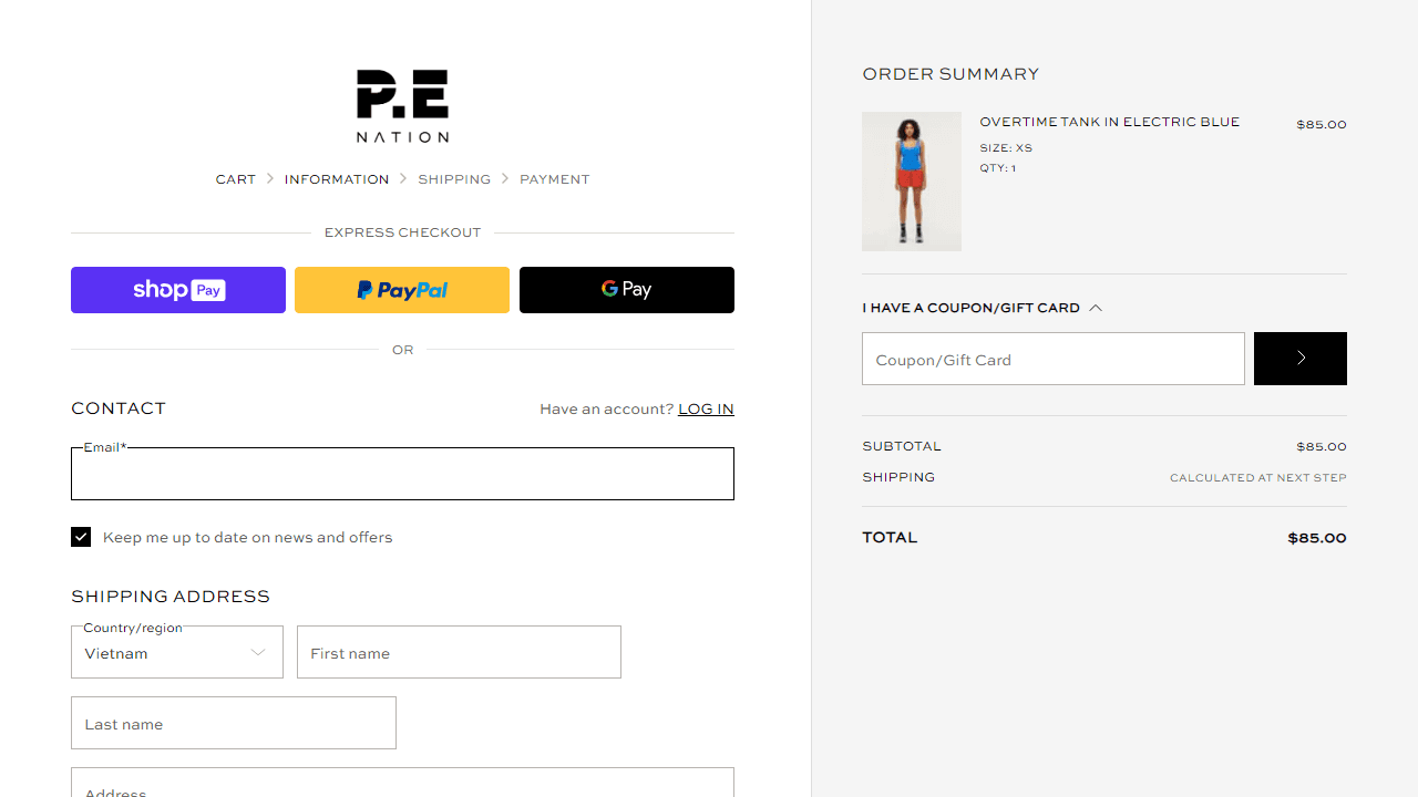 How to apply PE Nation coupon code